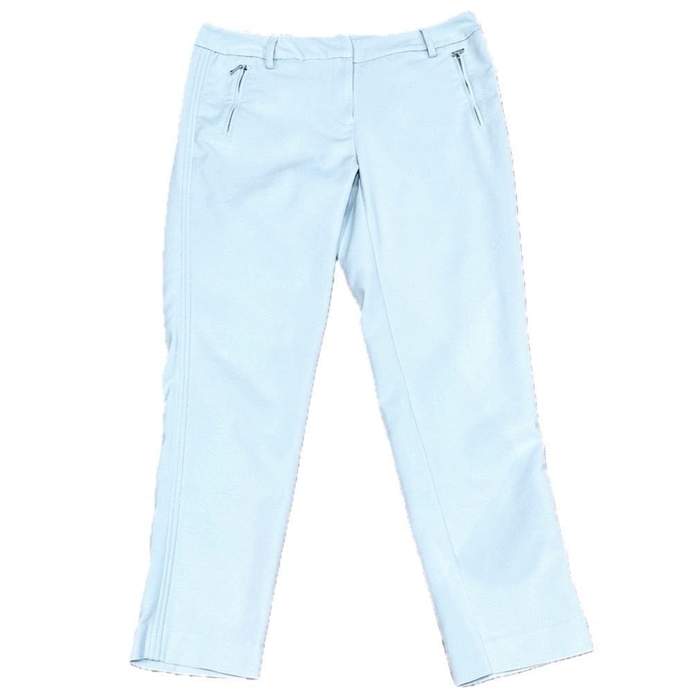ADRIENNE VITTADINI Blue Ankle Crop Pants‎ Pastel Travel | Sz 4